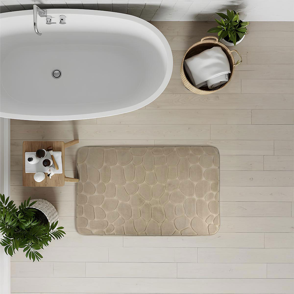 Tapete Microfibra Memoire Taupe