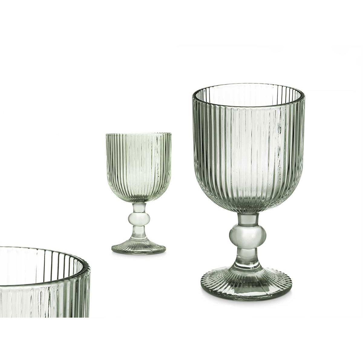 Copa De Vino Rayas Verde 26Cl