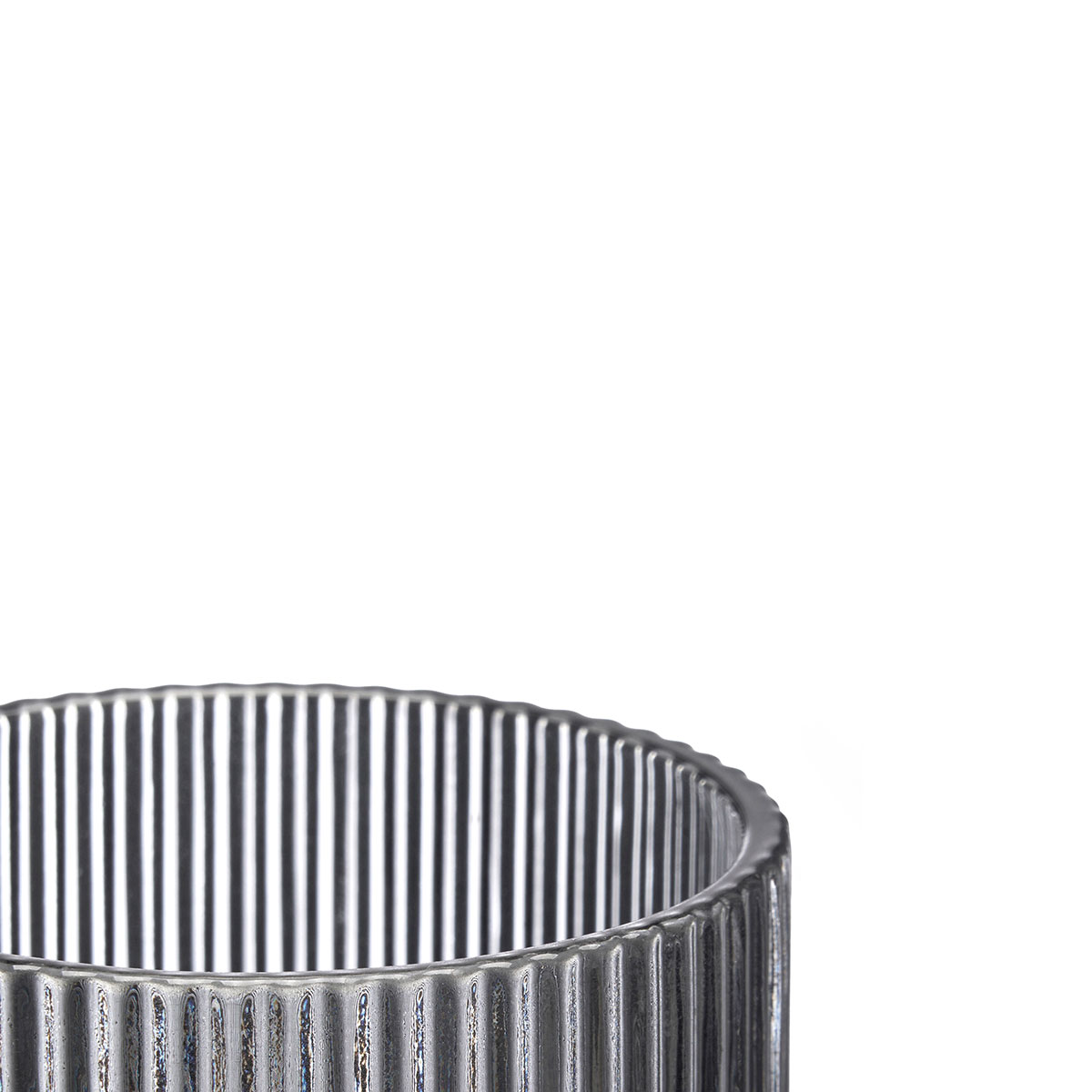 Vaso de Agua Rayas Gris De Vidrio 27cl