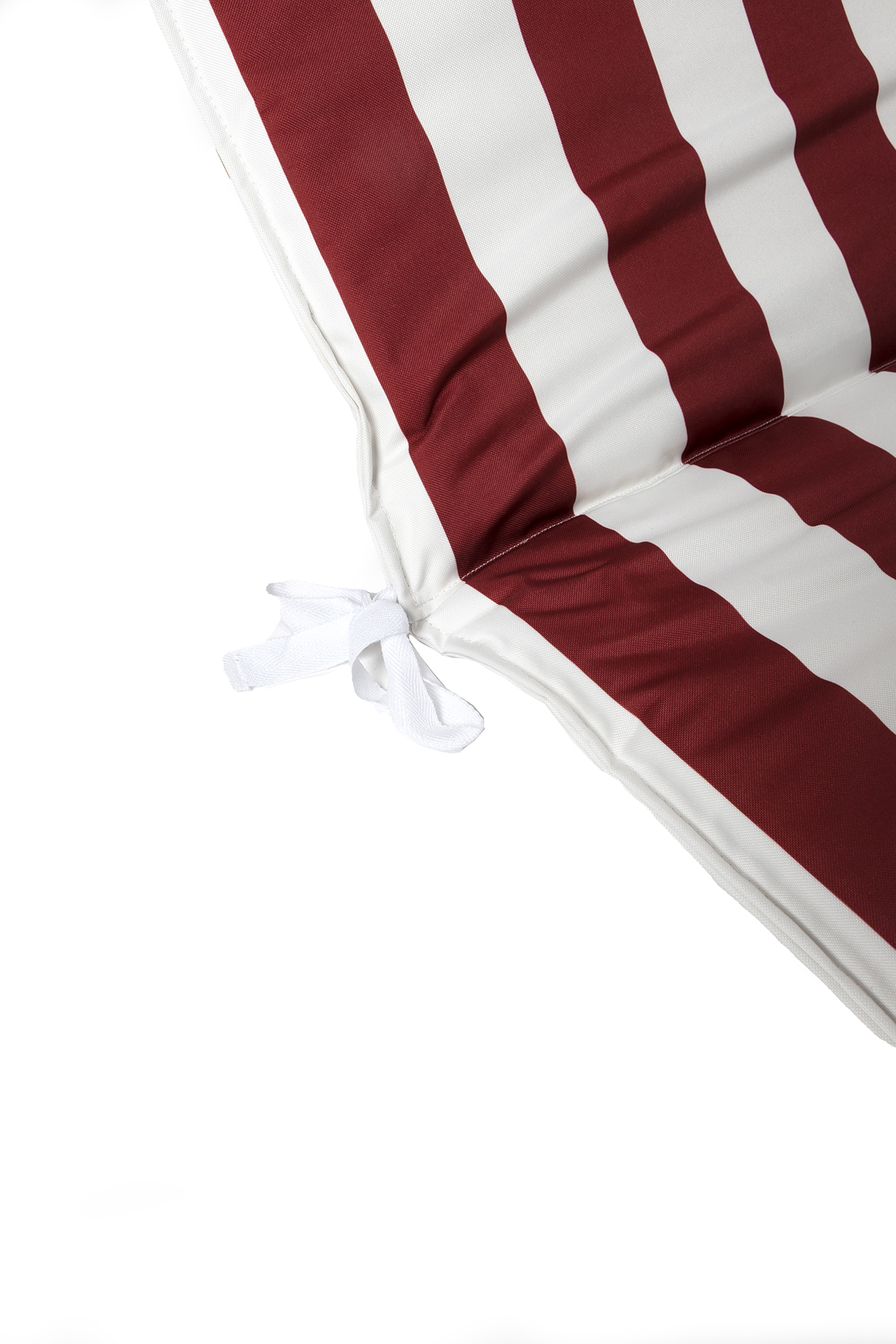 Coj&iacute;n para tumbona rayas blanco y burdeos