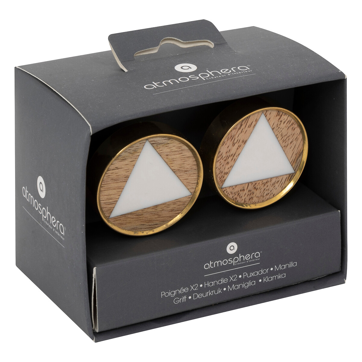 Juego 2 Tiradores De Madera 3.8x4.8Cm