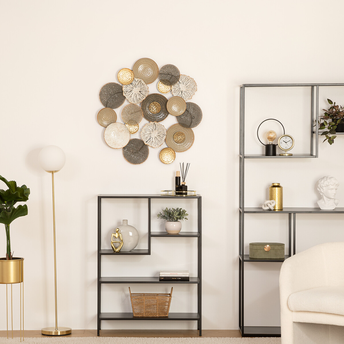 Decoración De Pared Leana Metal 80x80Cm 