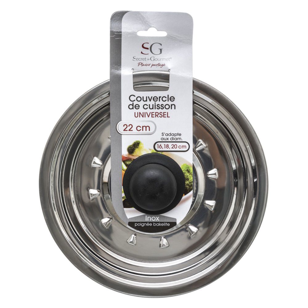 Tapa De Acero Inoxidable 16/18/20Cm