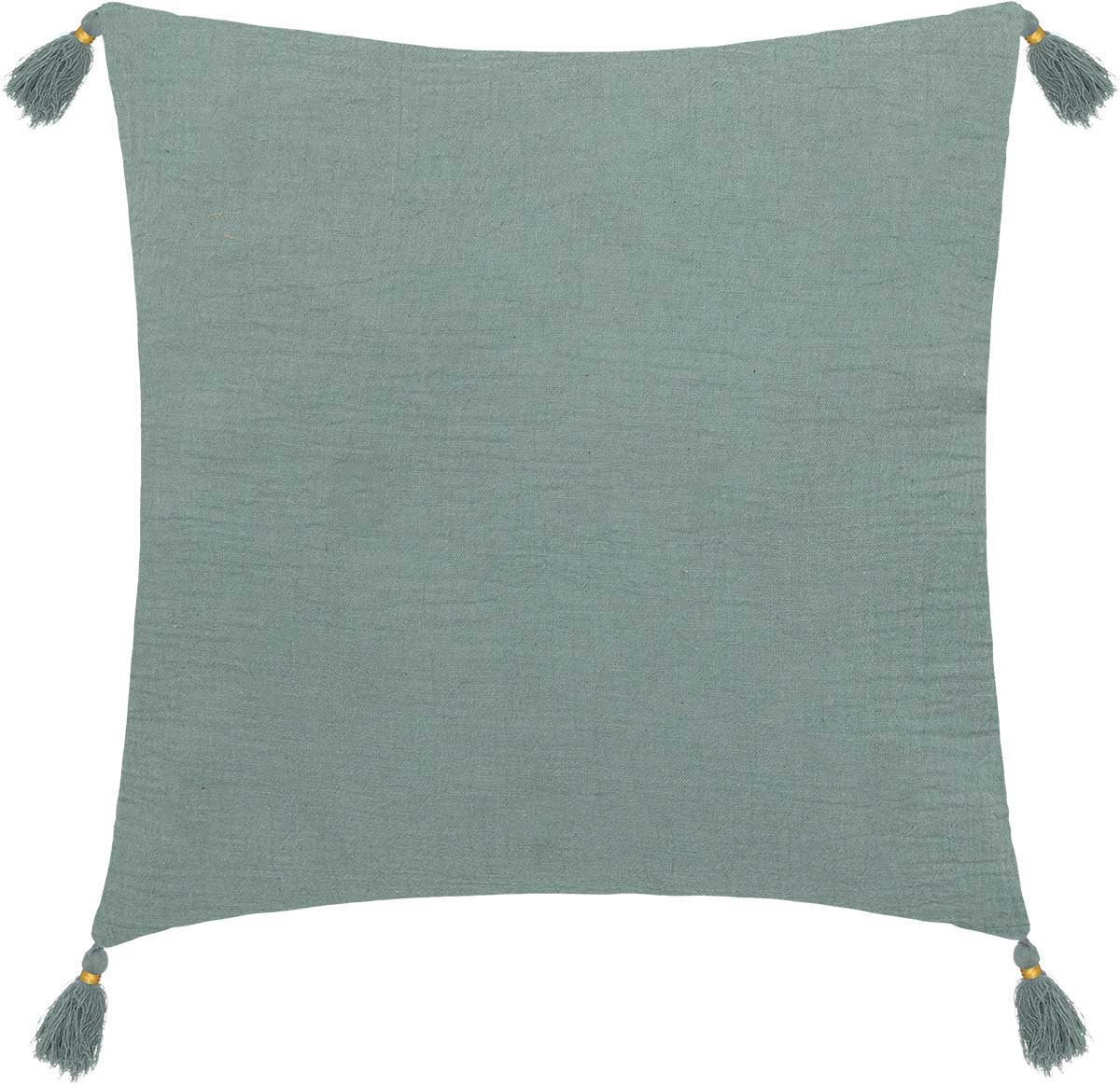 Cojín Winter Light Gaze Verde Con Cruces