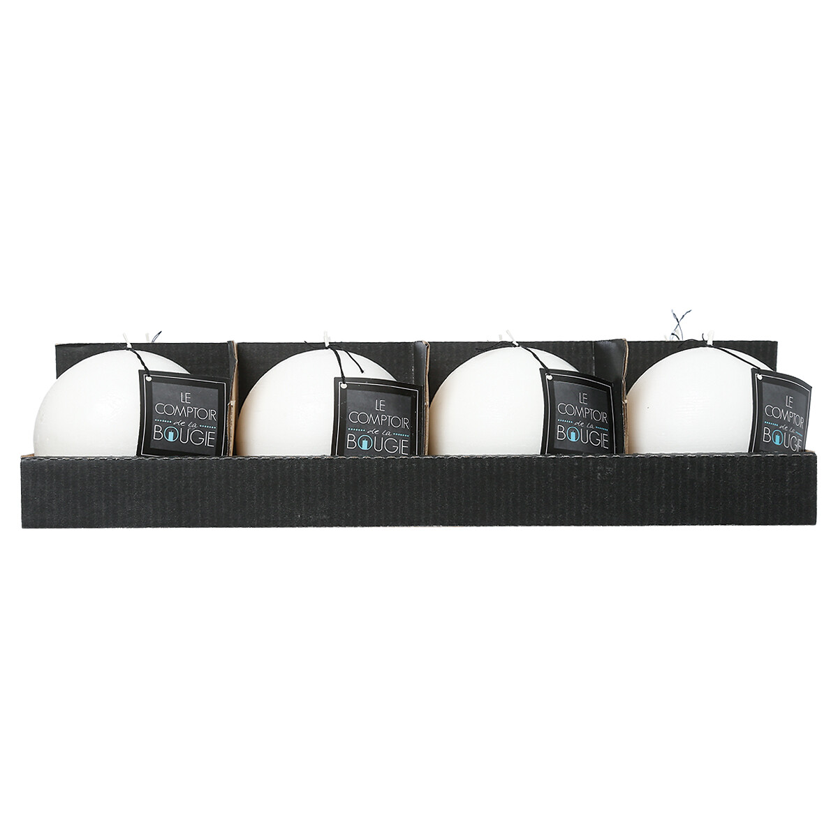 Vela Bola Rústica Branca 10cm