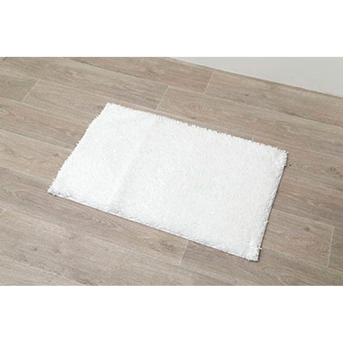 Alfombra Baño Microfibra Blanca 50x80Cm