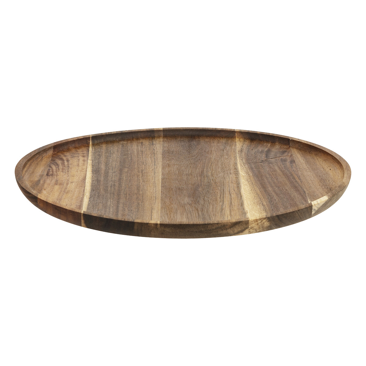 Plato Presentaci&oacute;n Marr&oacute;n De Madera Ac&aacute;cia 38cm 