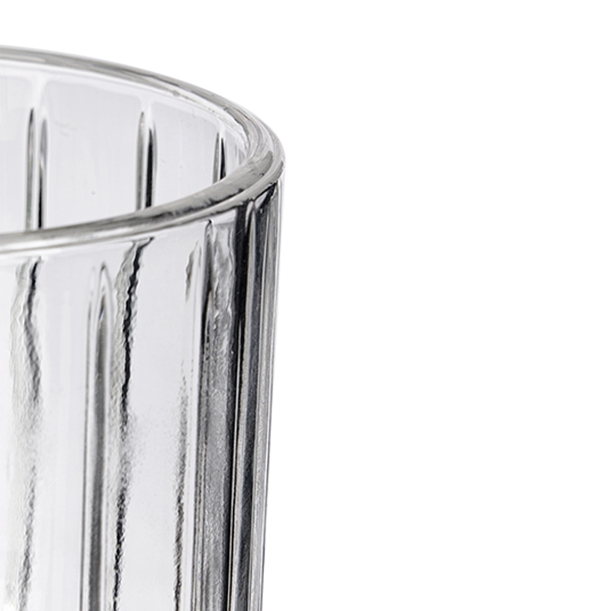 Vaso alto rayas 440 ml de vidrio