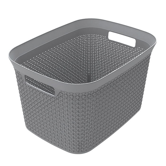 Cesto De Arruma&ccedil;&atilde;o Mode Cinza 25L