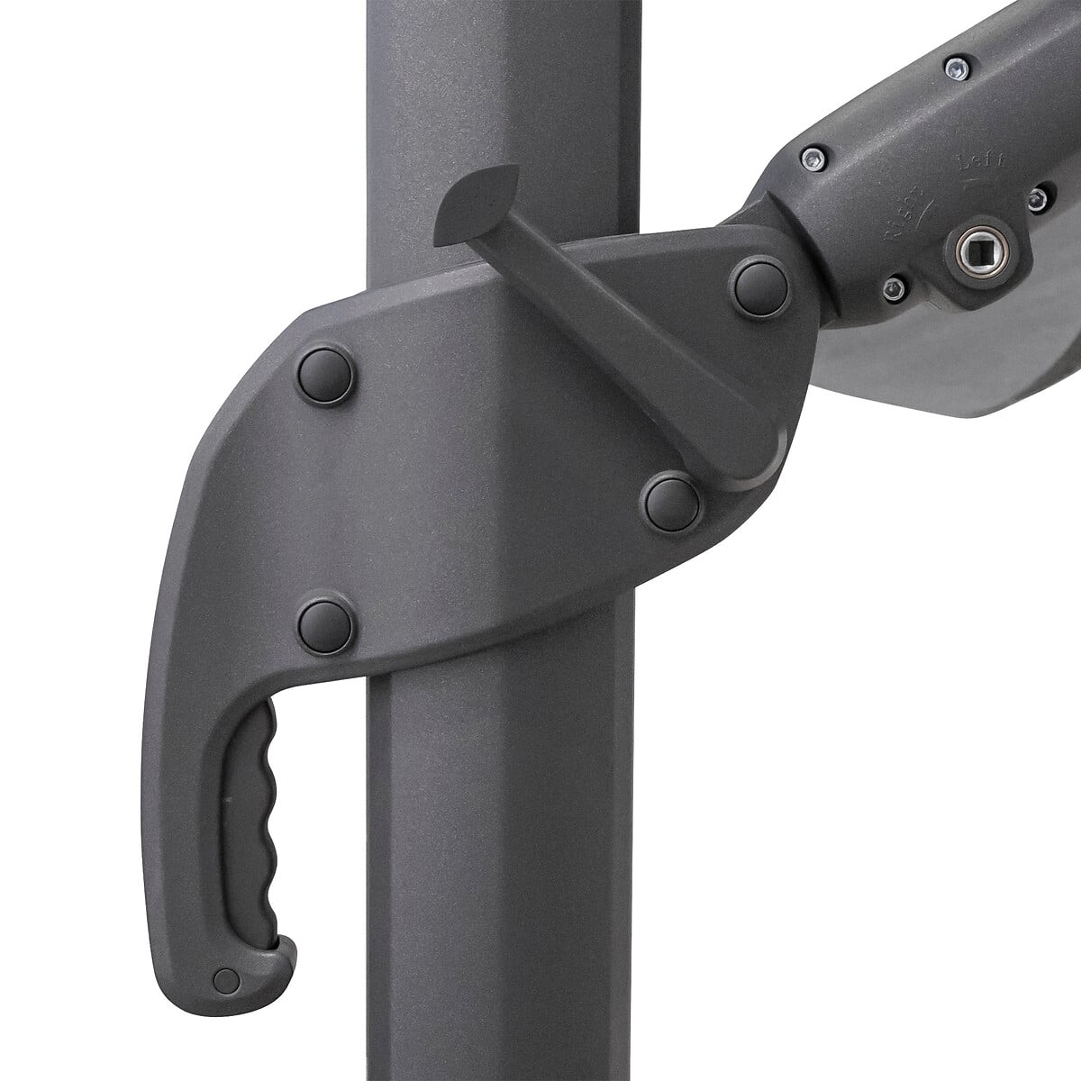 Parasol exc&eacute;ntrico MELHIA led gris grafito 