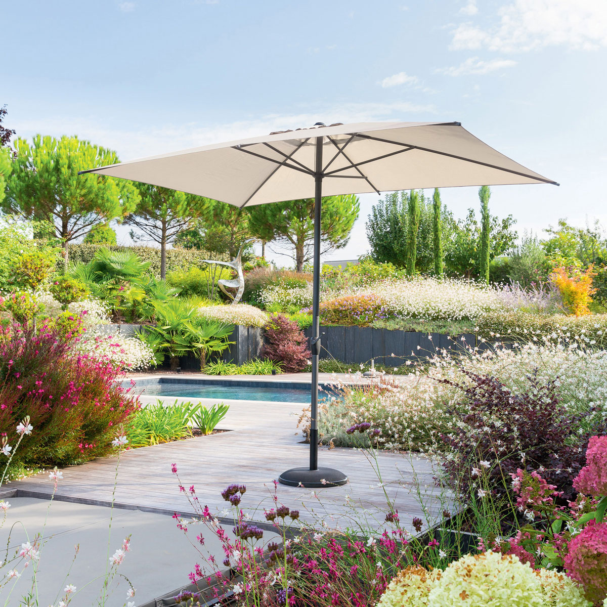 Base de parasol negro