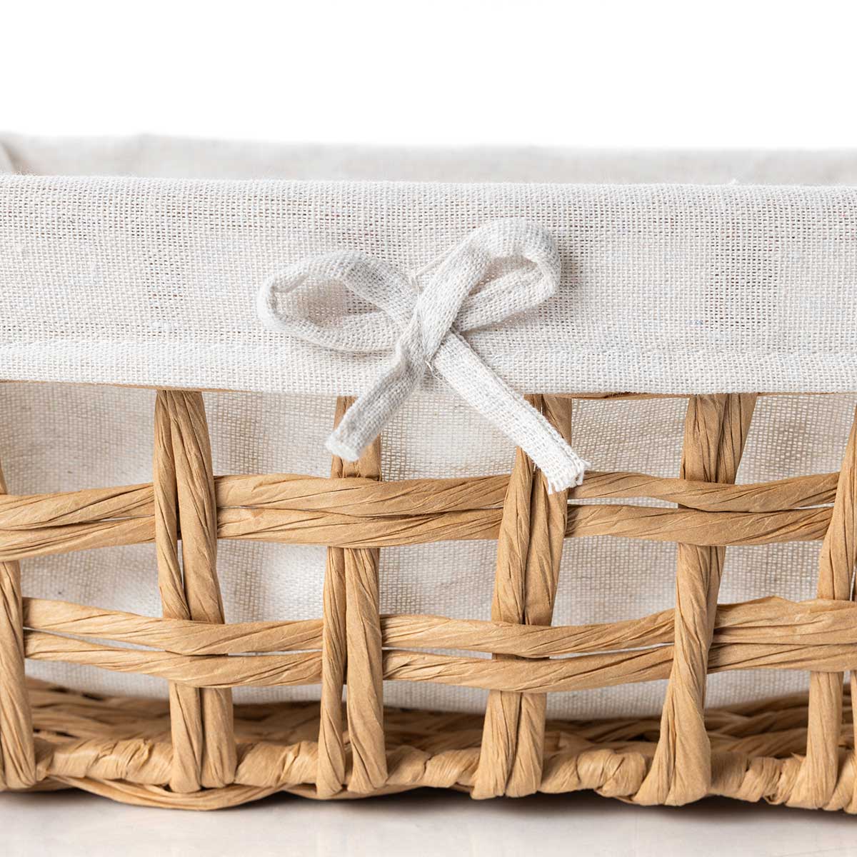 Cesta baño natural y lino 20x28cm