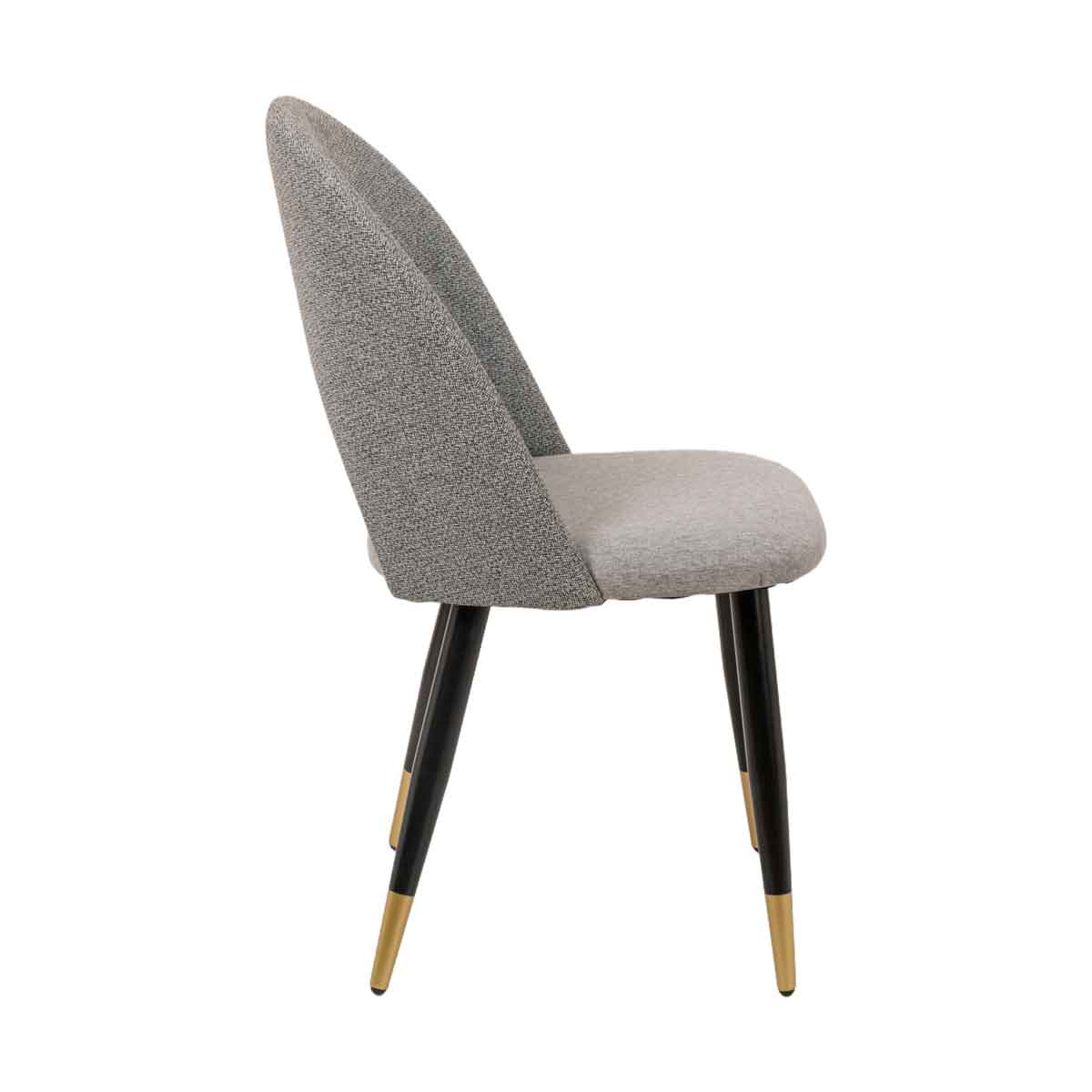 Silla RICK gris con patas metálicas