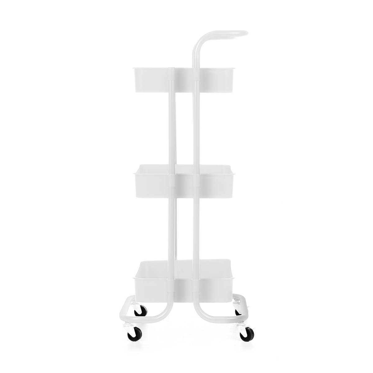 Carrito auxiliar blanco con 3 niveles