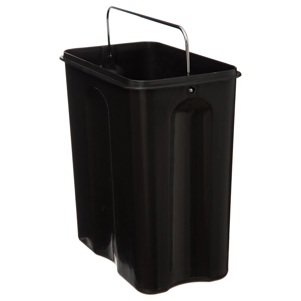 Cubo wc rectangular negro 5L