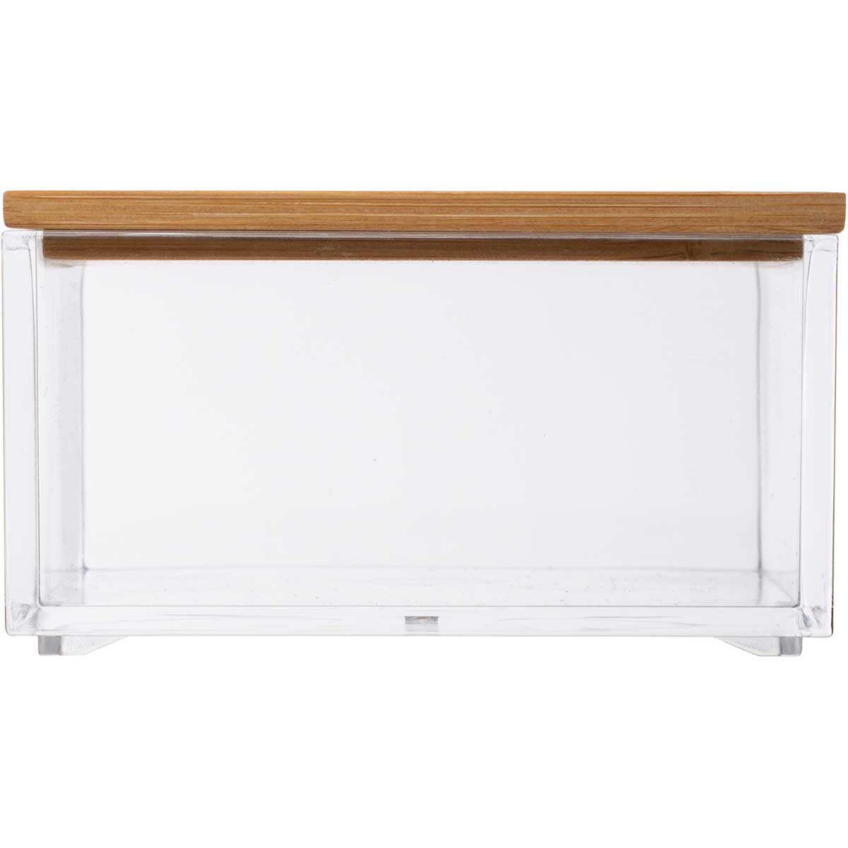 Joyero Acrílico Con Tapa De Bambú