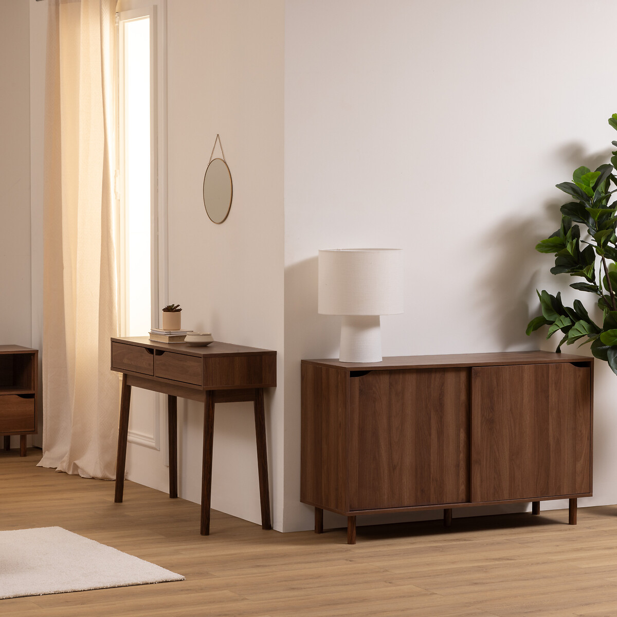 Aparador SLIDY marr&oacute;n de mdf con 2 puertas