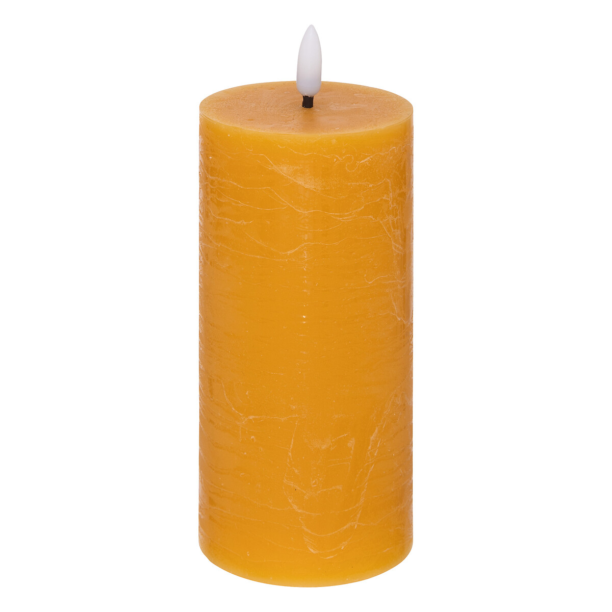 Vela Led Cil&iacute;ndrica Amarilla 17.5cm