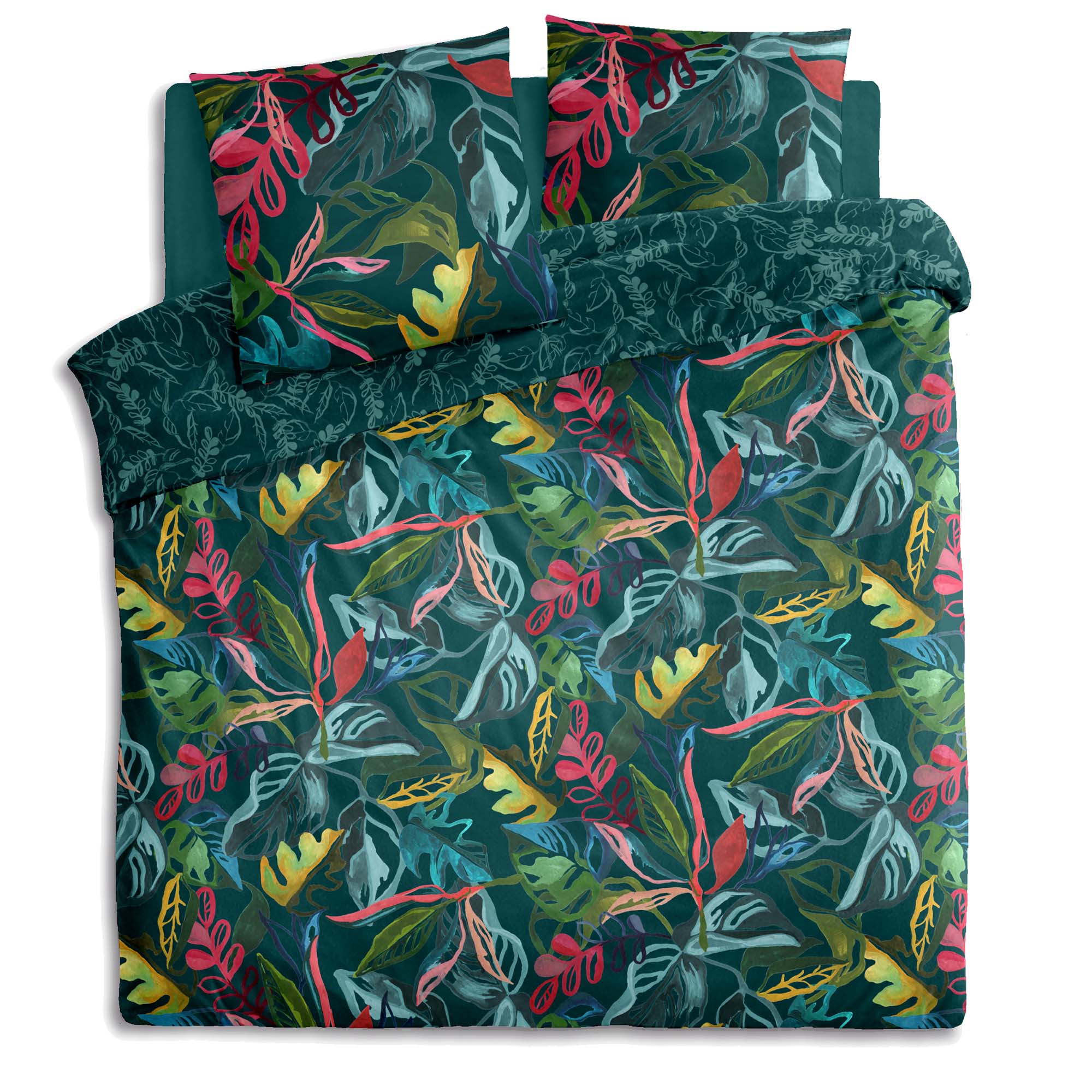 Juego funda n&oacute;rdica y 2 fundas de almohada JUNGLE