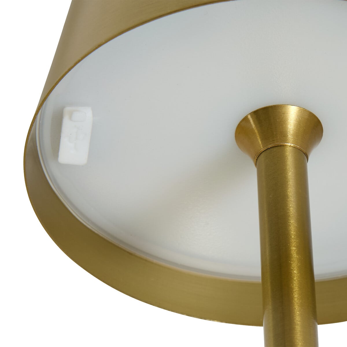 L&aacute;mpara de mesa CODY dorado usb 36cm