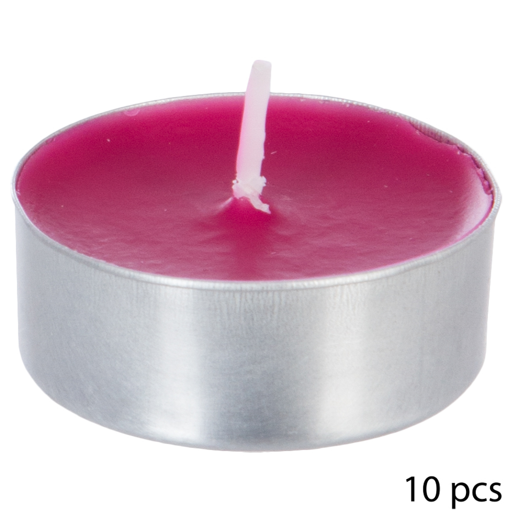 Set 10 Velas Tealight Aroma Frambuesa