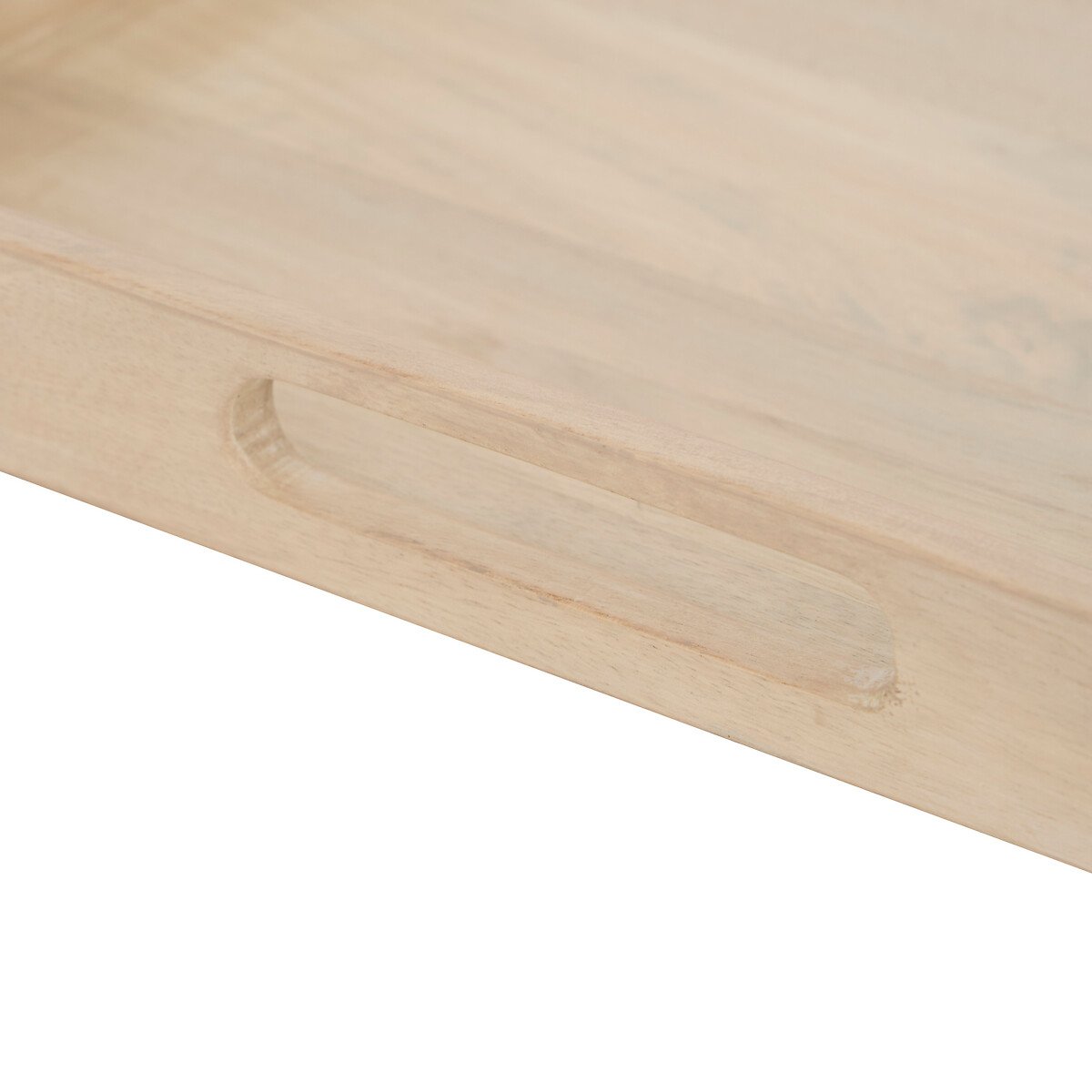 Bandeja beige de madera de mango  25.5x25.5cm