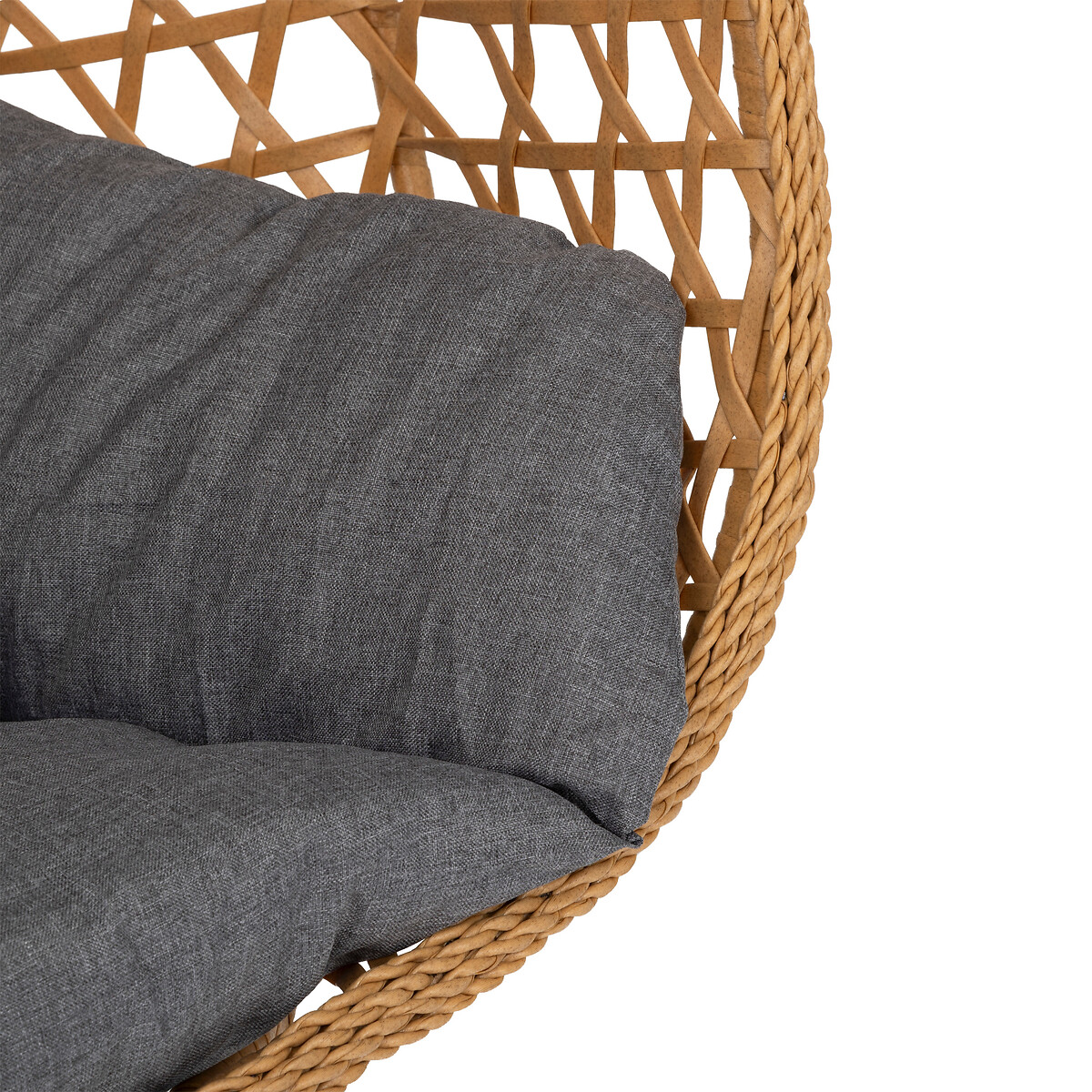 Mecedora gris pardo con coj&iacute;n blanco