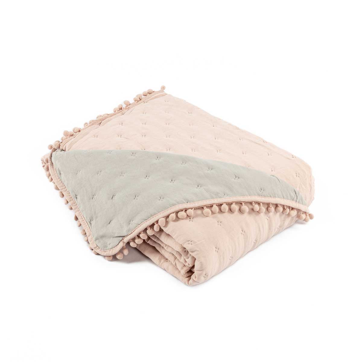 Edredón Bear Rosa/Gris Revers. 140x220Cm