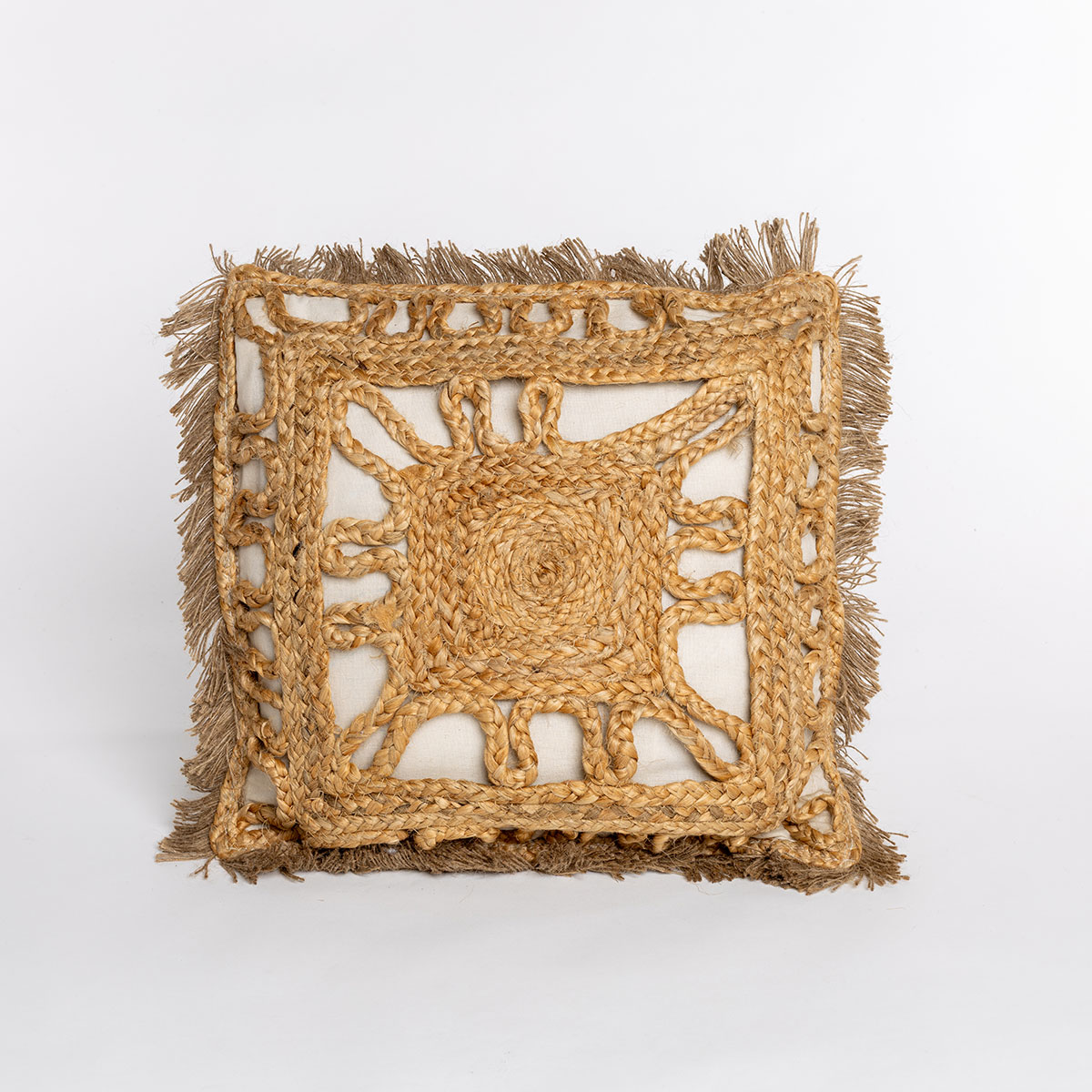 Coj&iacute;n DELIJUTE beige de algod&oacute;n 45x45cm