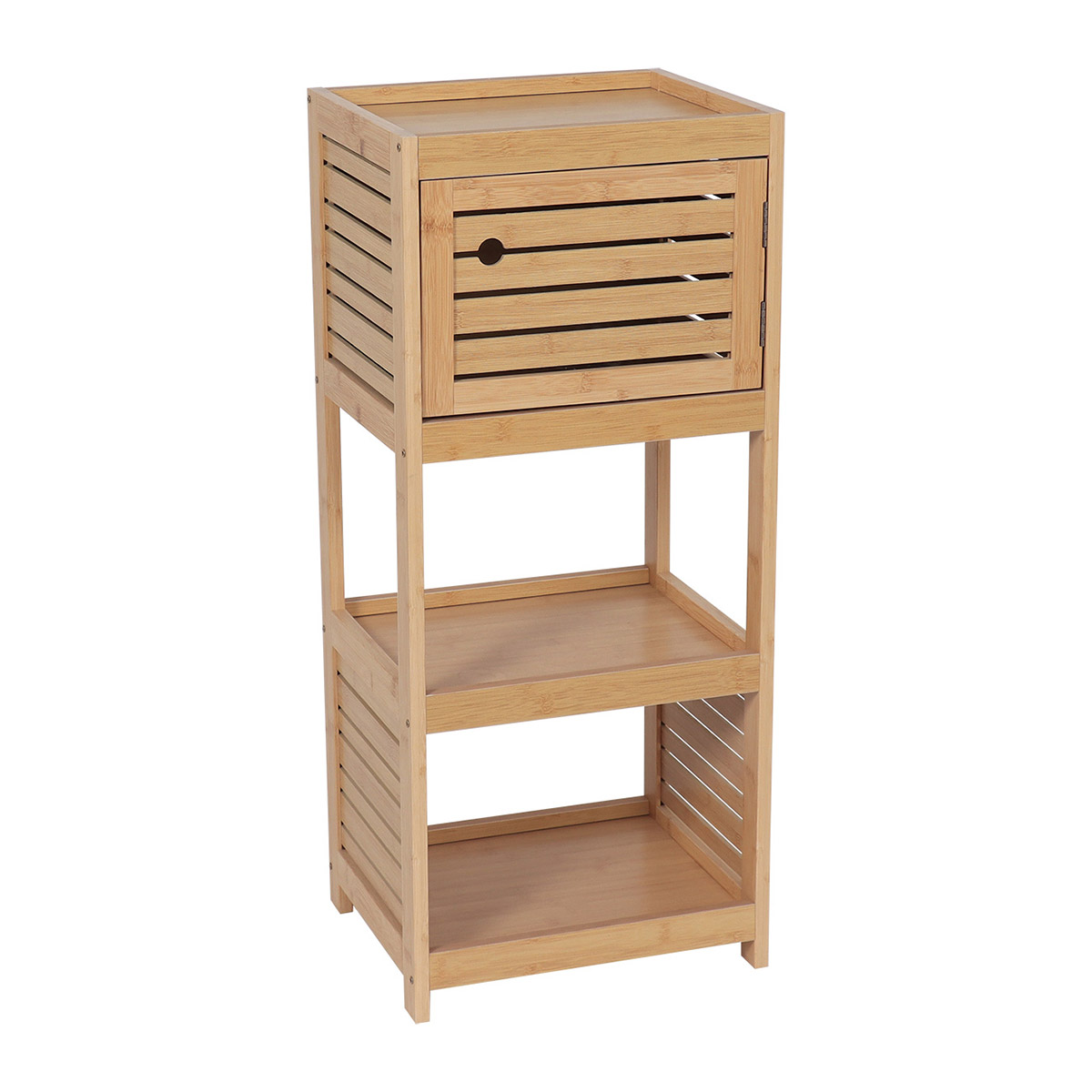 Armario bajo de baño TRINIDAD de mdf y bambú