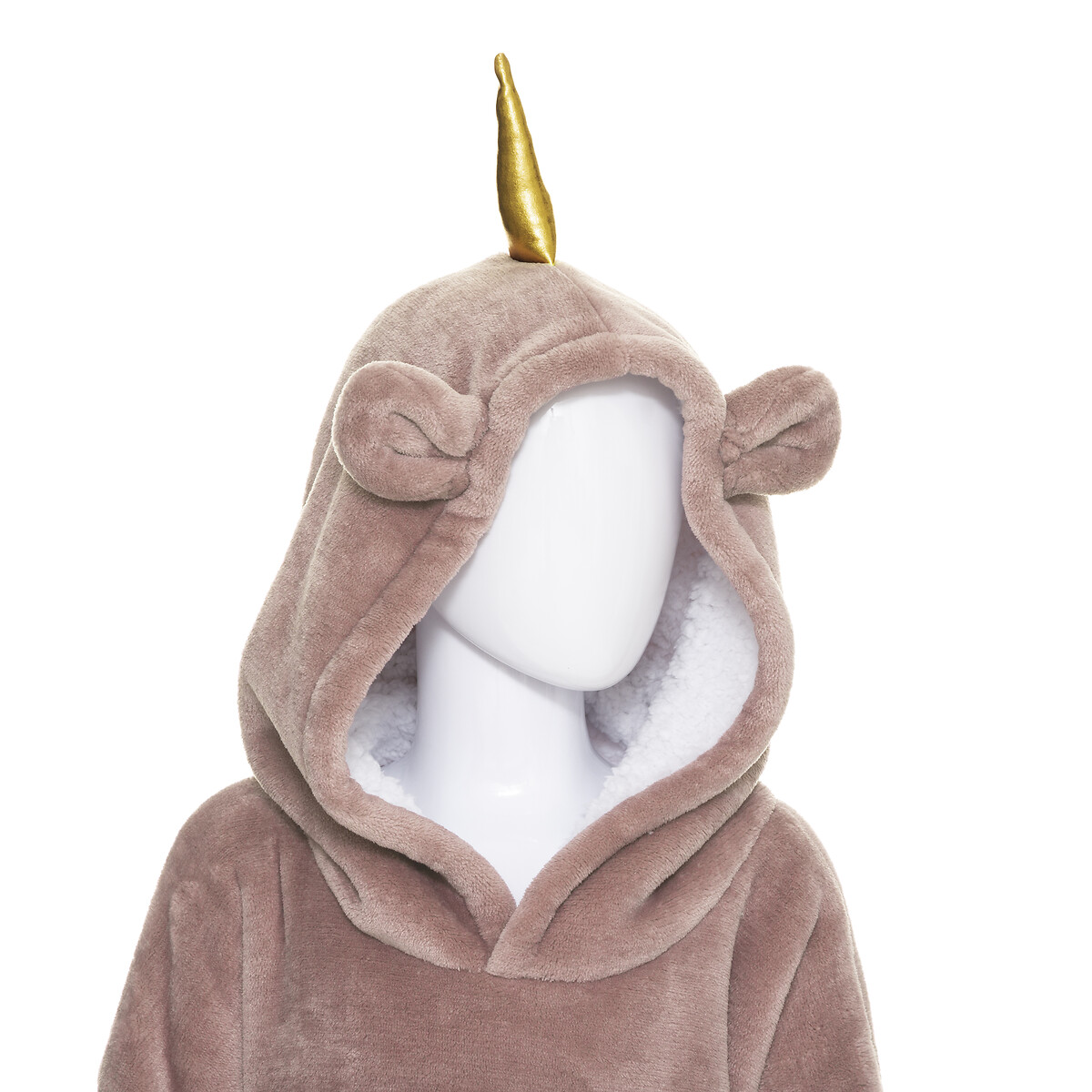 Manta Camisola Com Capuz Rosa 3-10 Anos