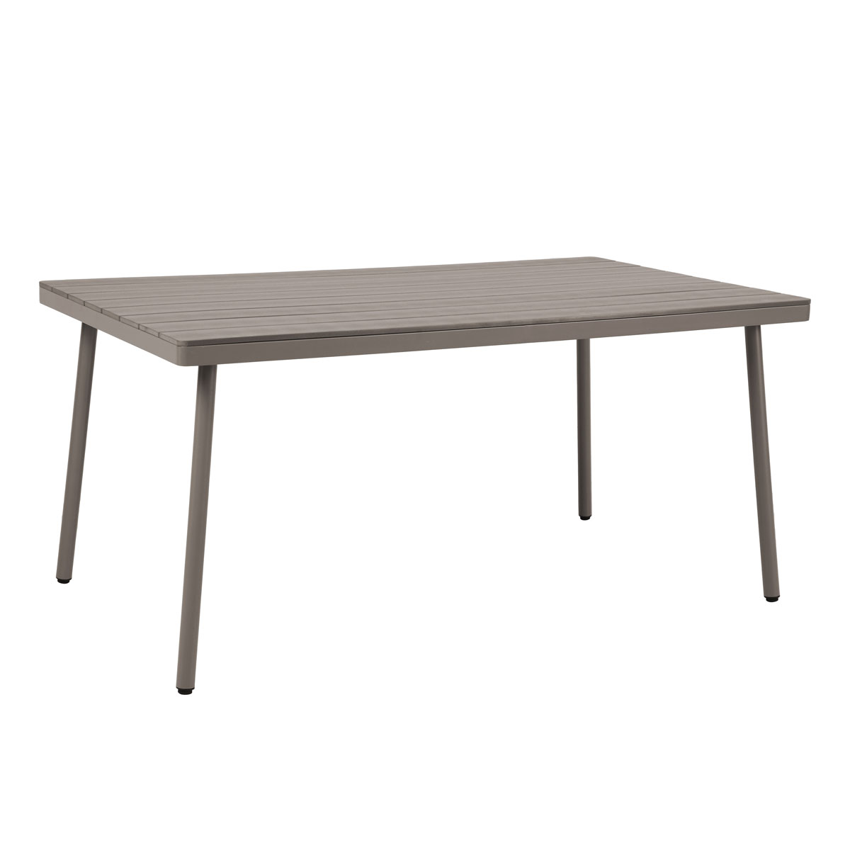 Mesa de exterior de acero beige