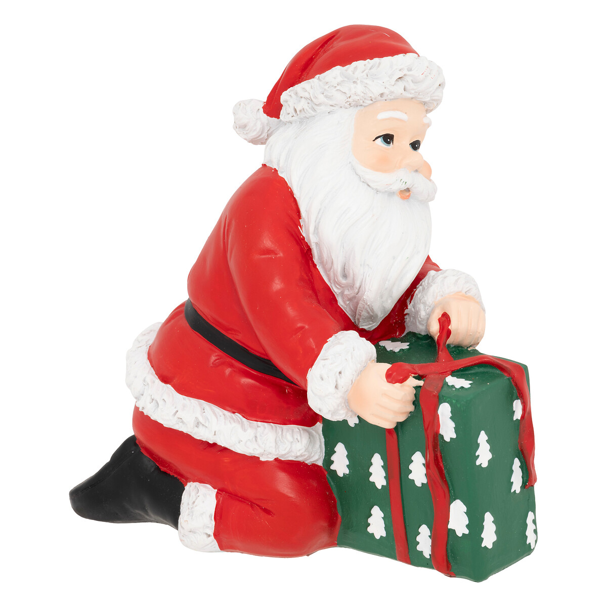 Figura de Papá Noel con regalo 15cm 