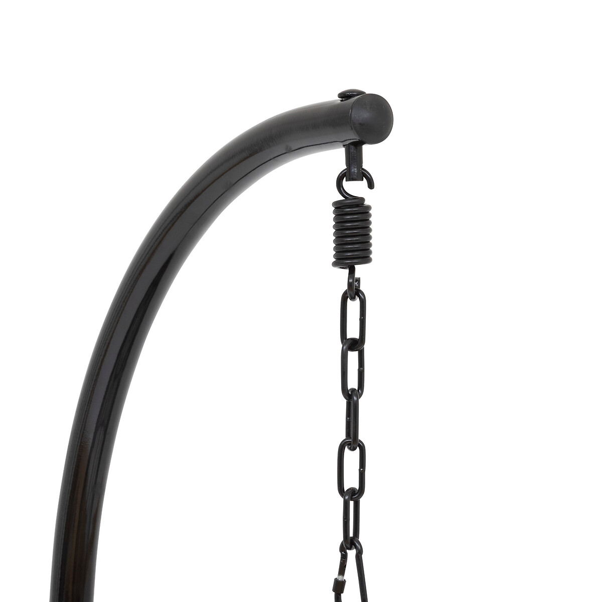 Silla Columpio Negro Con Coj&iacute;n Beige