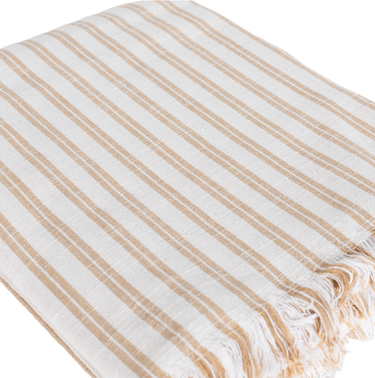 Mantel de mesa SLUB STRIPES beige 140x240cm