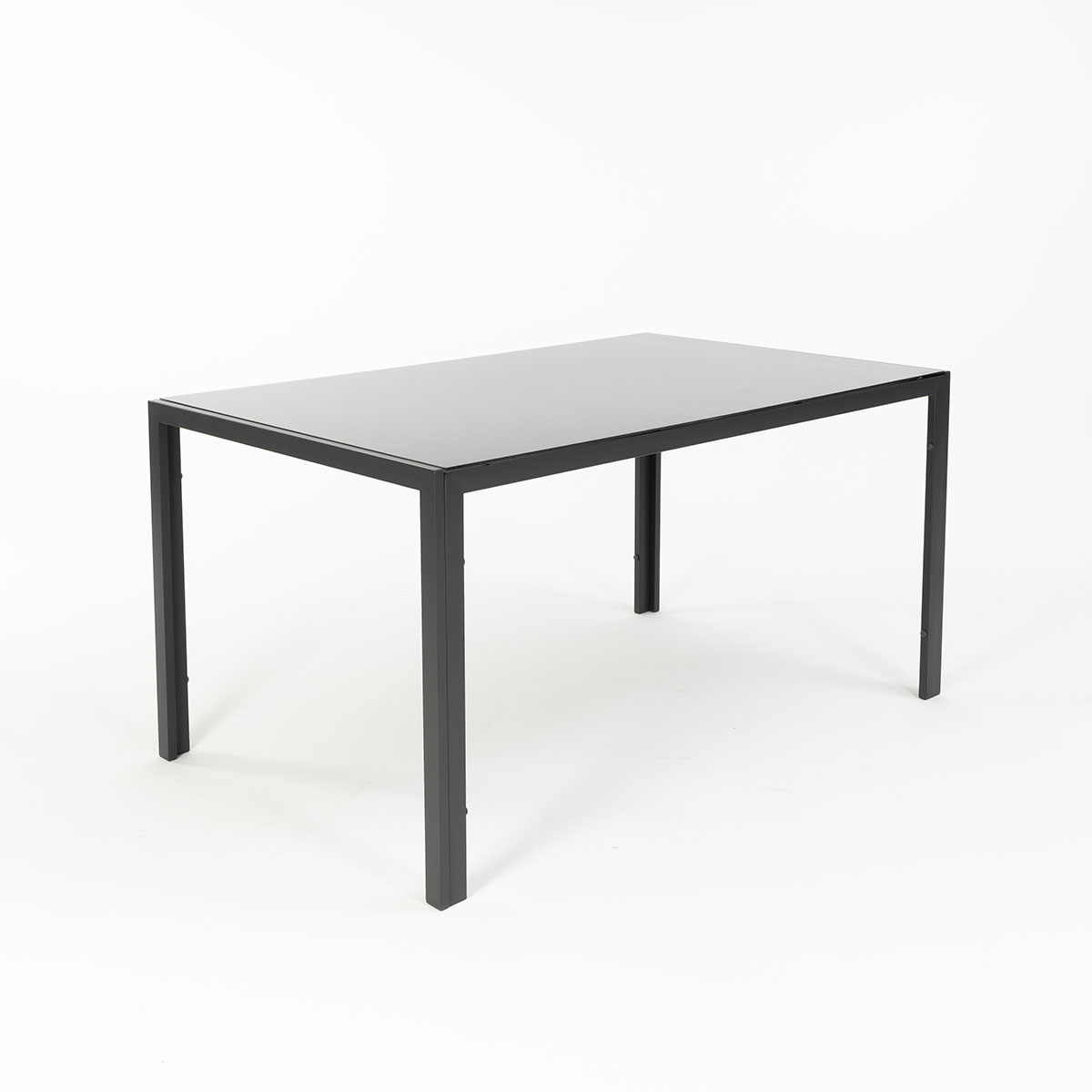 Juego de mesa con tablero  de vidrio y 4 sillas