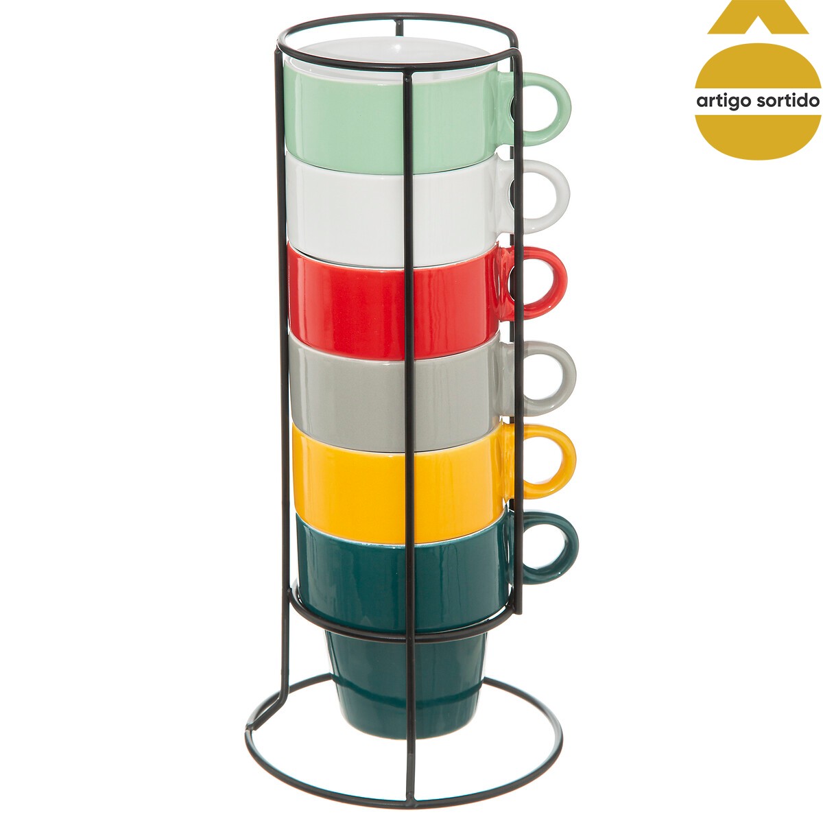 Conjunto de 6 Ch&aacute;venas Coloridas