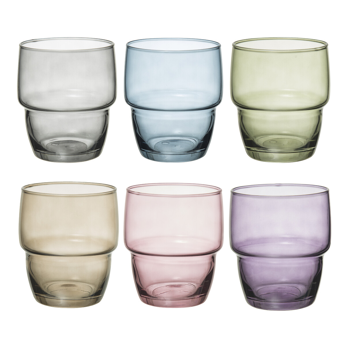 Set de 6 vasos bajos de agua de vidrio RODRIGEAU