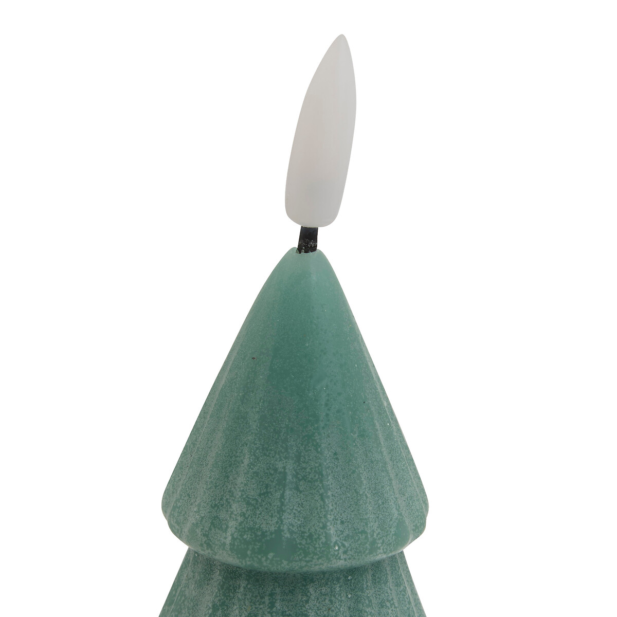 Vela árbol de Navidad led verde 15,5cm 