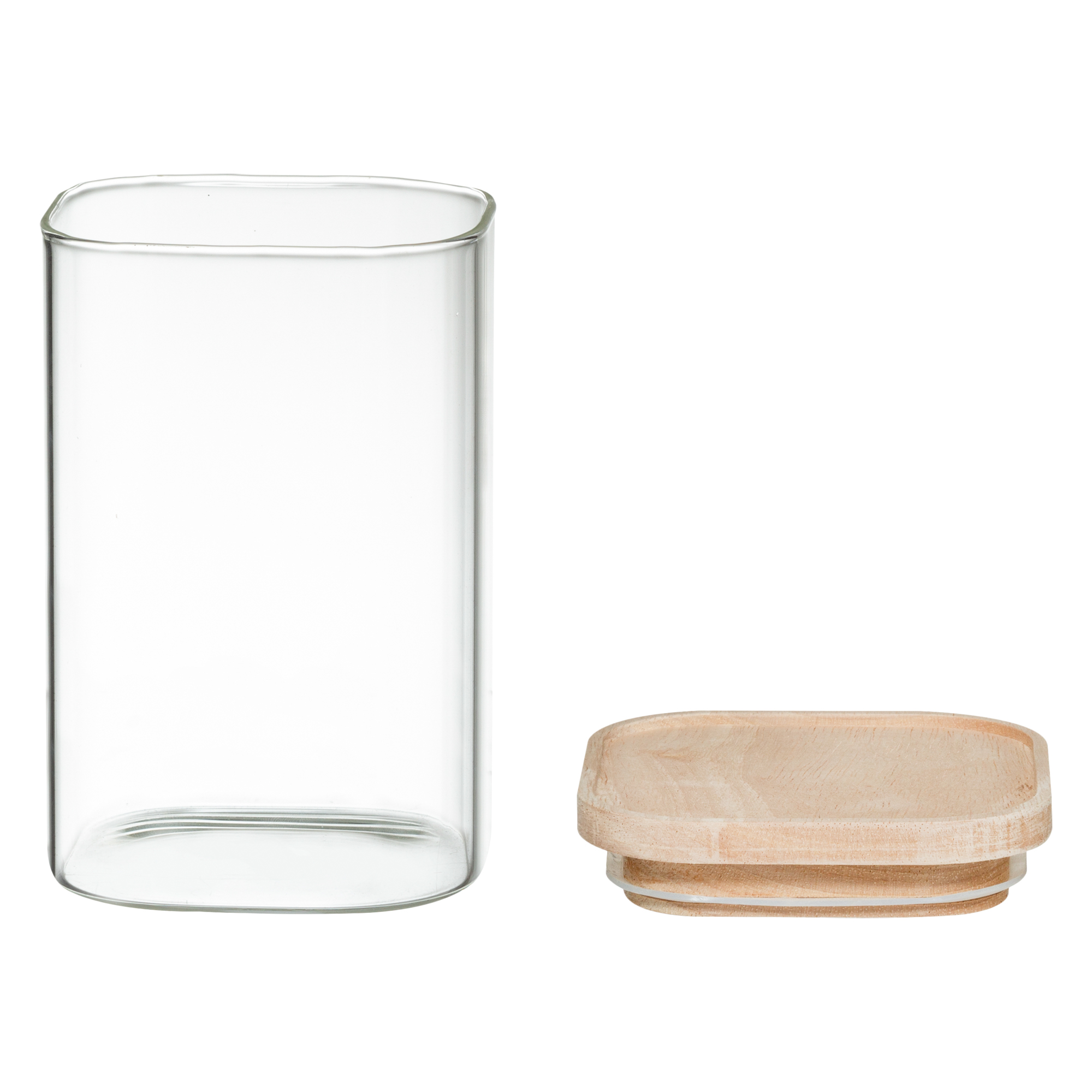 Set de 4 tarros de vidrio apilables