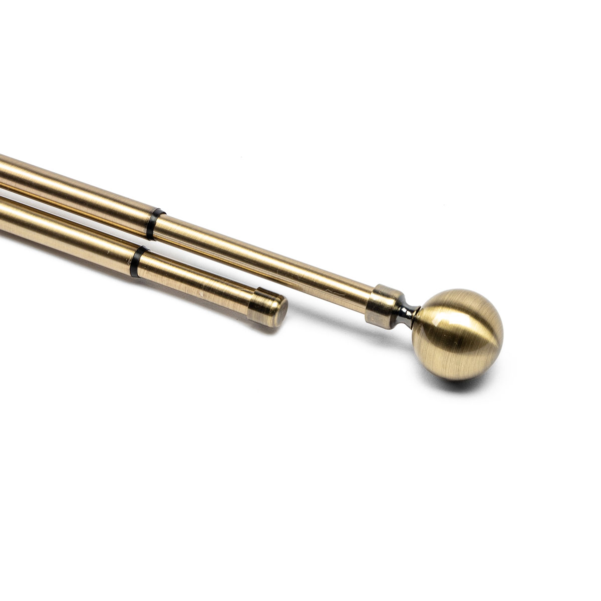 Kit Varão Extensível Duplo Bronze 210-380cm