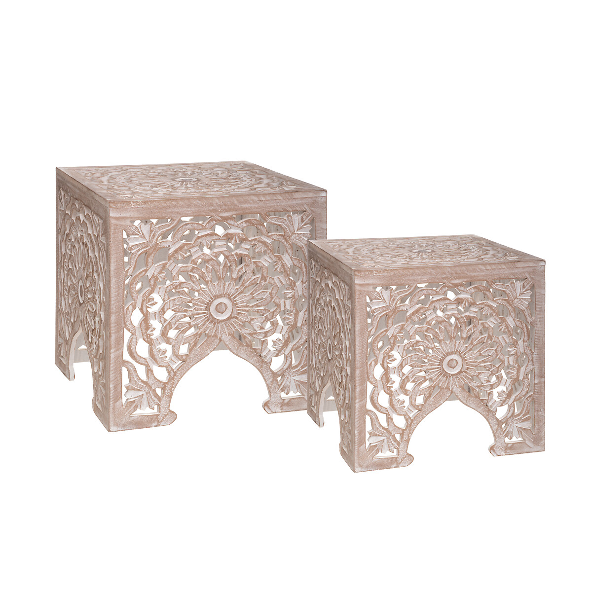 Mesa De Apoio Bege Terre Em MDF 40,3cm