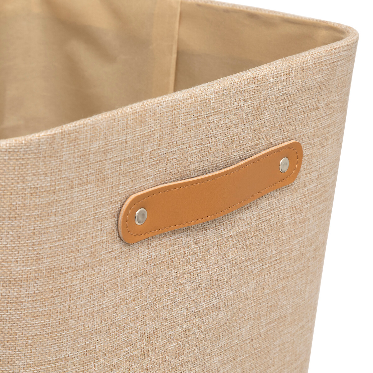 Caja de almacenaje ROUNDY beige 31x31cm