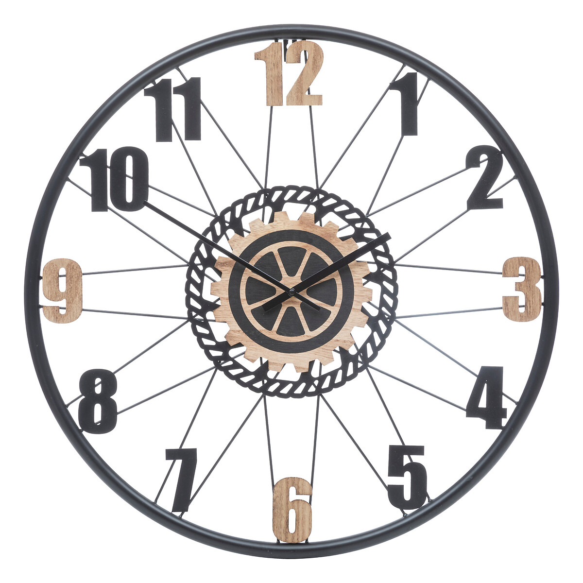 Reloj De Pared Mohan Beige y Negro
