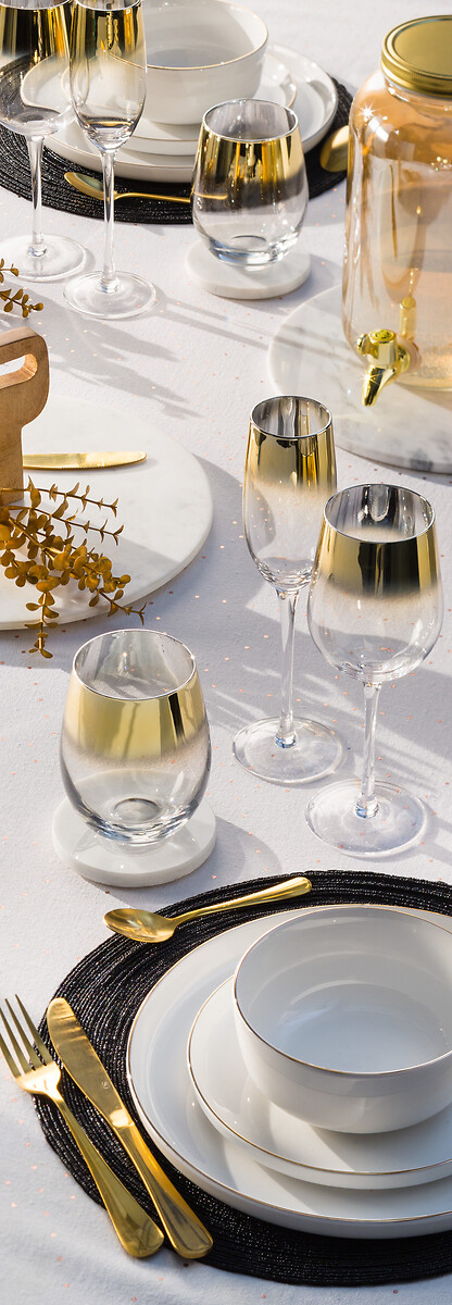 Juego 6 Copas De Vino Arya Dorados