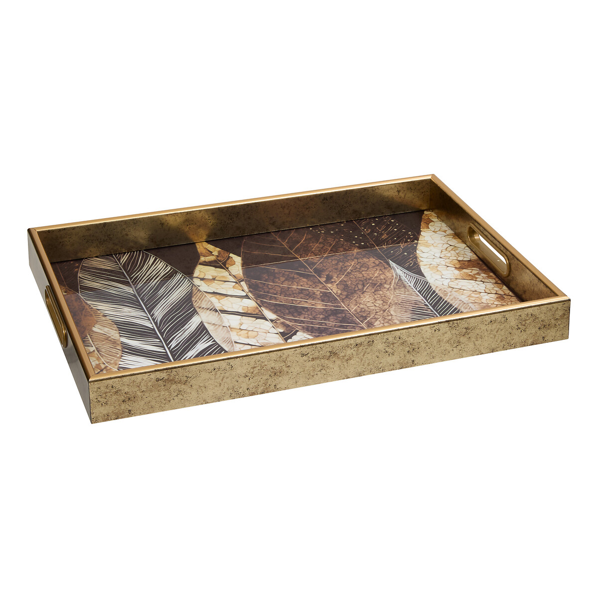 Bandeja CALVI rectangular marr&oacute;n