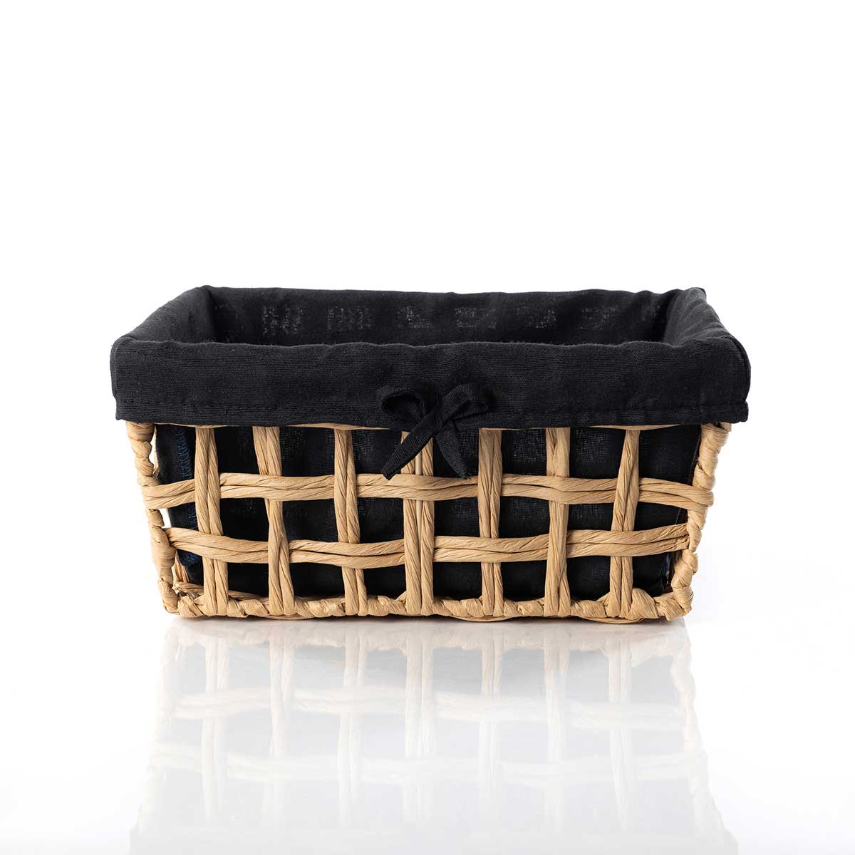 Cesta de baño negra y beige 24x32cm 