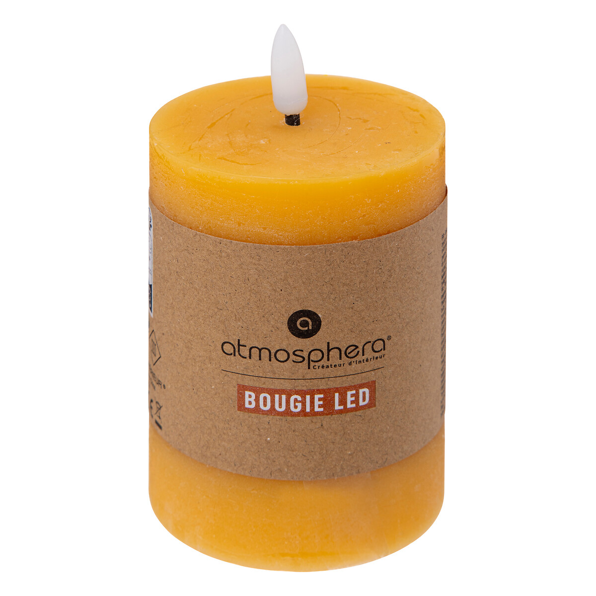 Vela Led Cilíndrica Amarilla 12.5cm