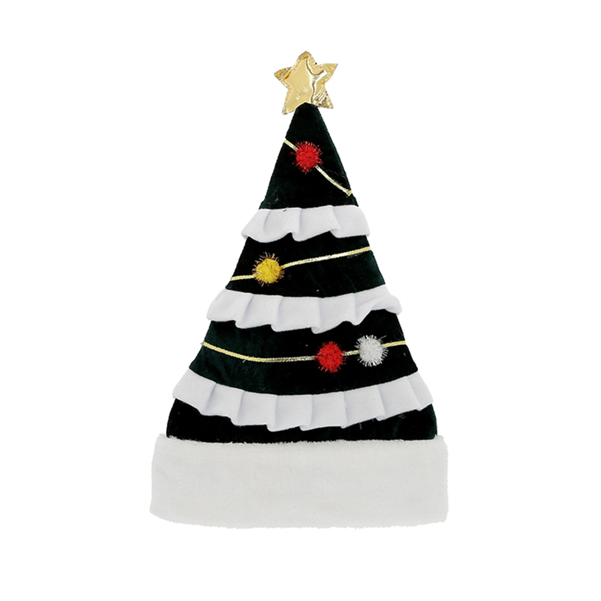 Gorro de Árbol de Navidad en Terciopelo Verde 