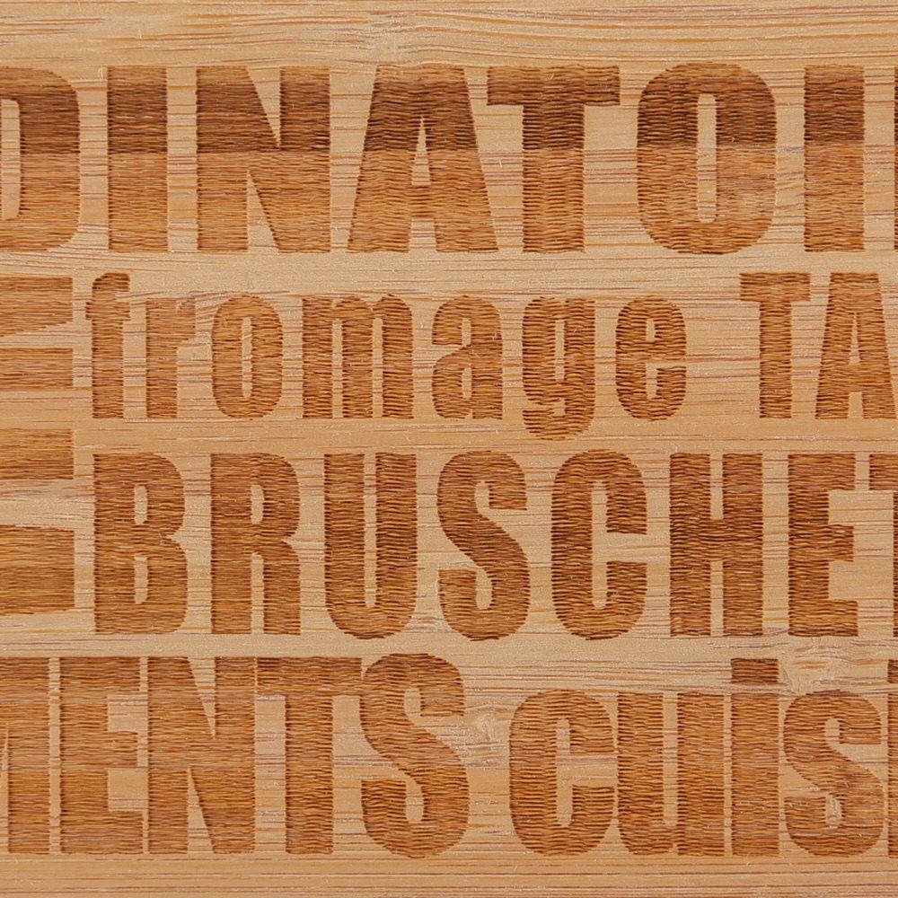 Tabla P/Tapas De Bamb&uacute; Dec. Palabras 